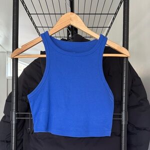 Wild Fable Royal Blue Ribbed Crop Top